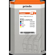 compatibile con Brother LC527XLVAL  Prindo Classic XL Multipack nero / ciano / magenta / giallo