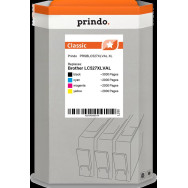 compatibile con Brother LC527XLVAL  Prindo Classic XL Multipack nero / ciano / magenta / giallo