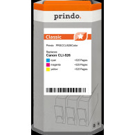 compatibile con Canon CLI-526  Prindo Classic Multipack ciano / magenta / giallo