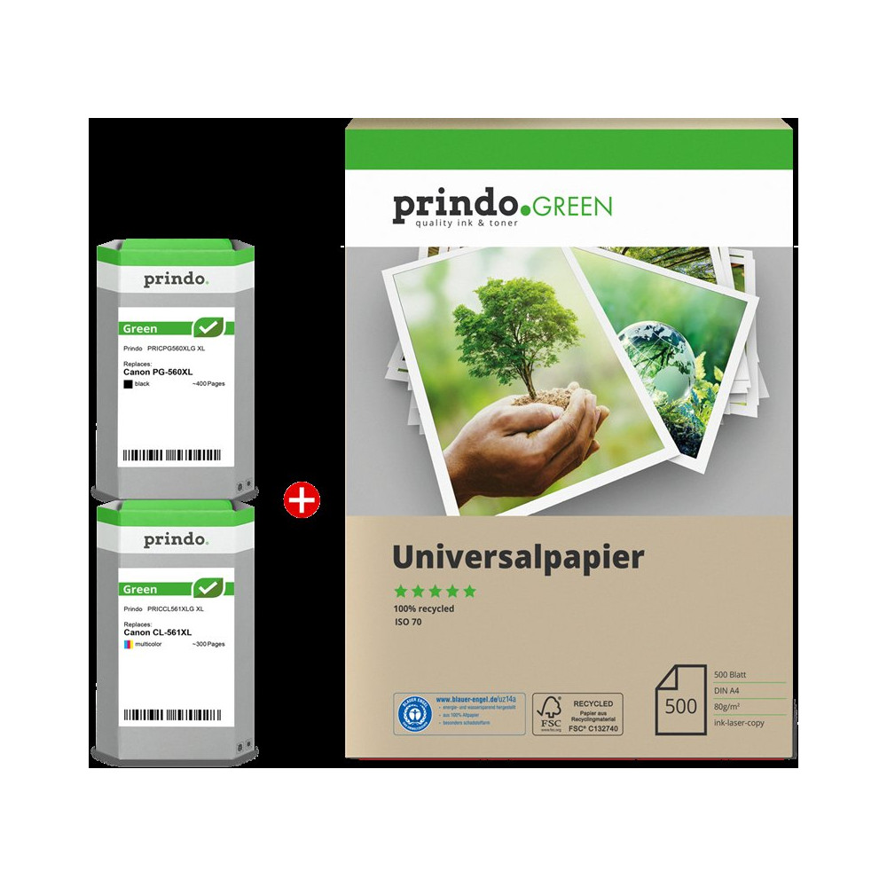 Prindo Green XL nero / differenti colori Value Pack