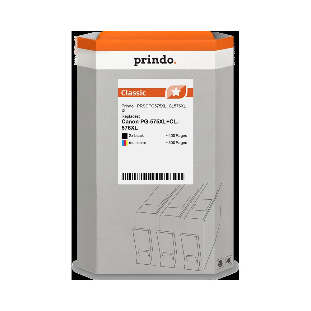 compatibile con Canon PG-575XL+CL-576XL  Prindo Classic XL Multipack nero / differenti colori