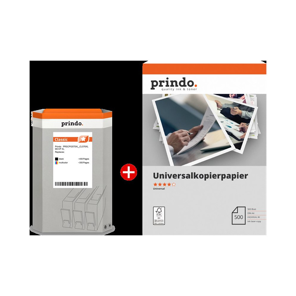 Prindo Classic XL nero / differenti colori / Bianco Value Pack