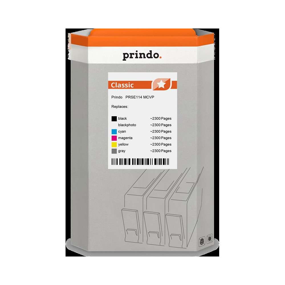 Prindo Classic Multipack nero / Nero (Foto) / ciano / magenta / giallo / Grigio