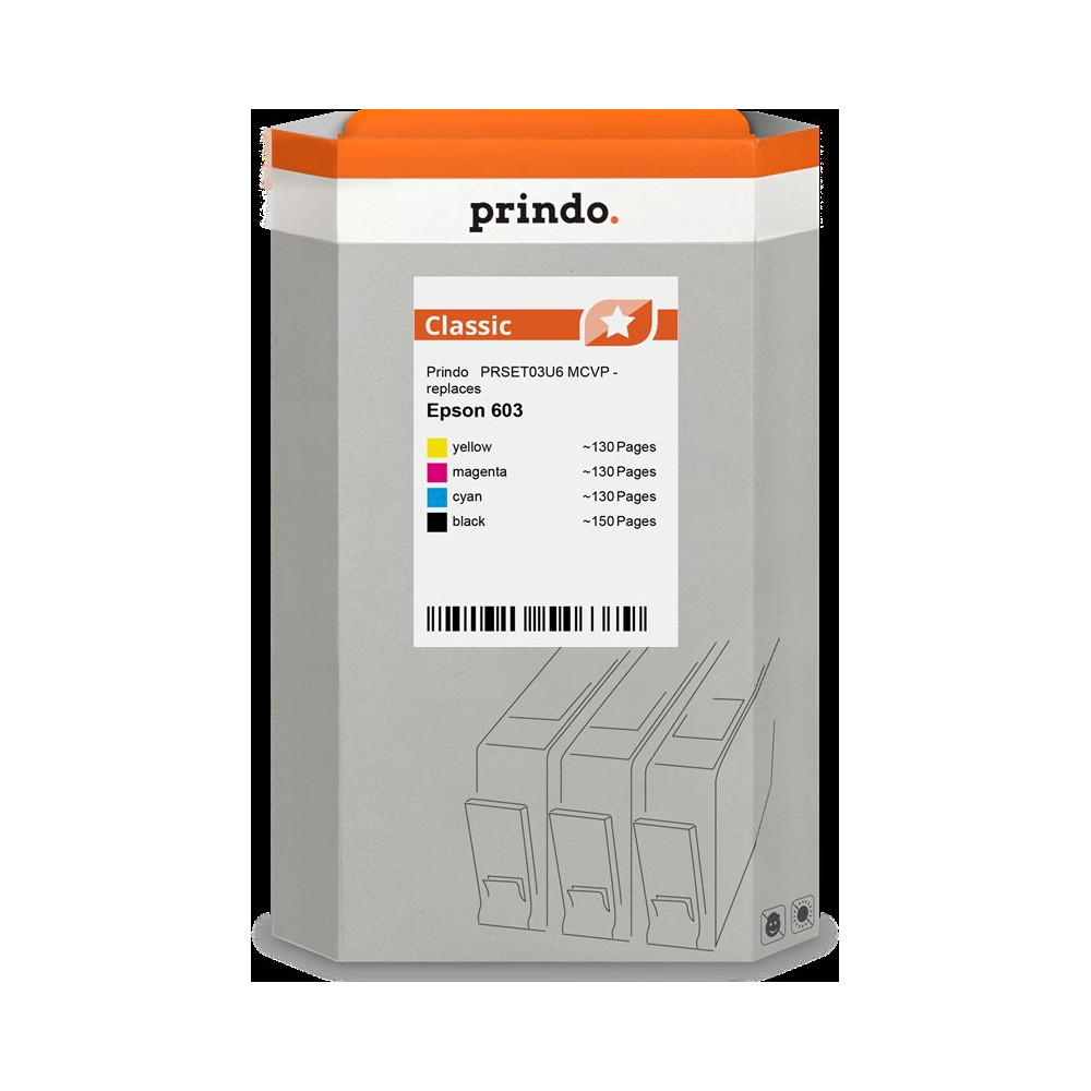 compatibile con Epson 603  Prindo Classic Multipack nero / ciano / magenta / giallo