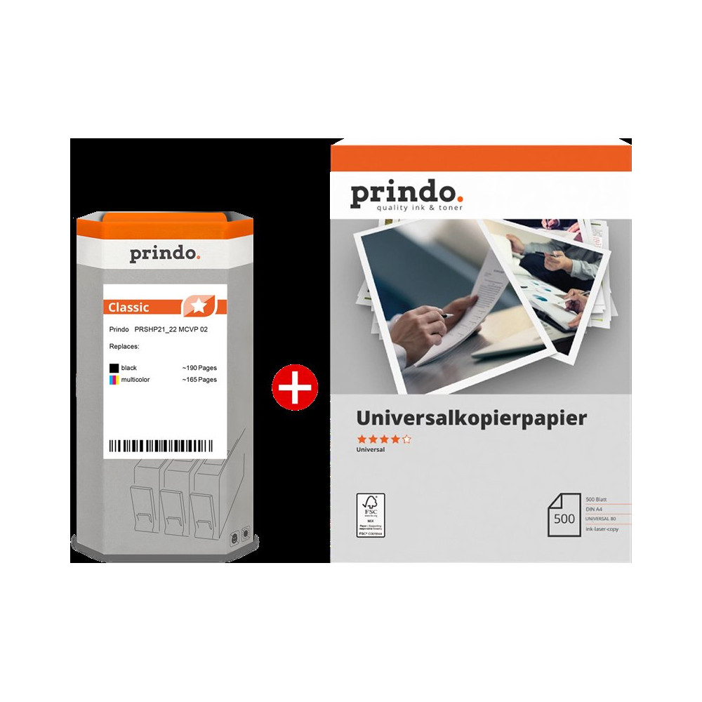 Prindo Classic nero / differenti colori / Bianco Value Pack
