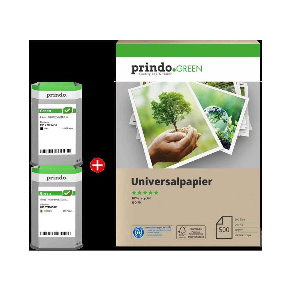 Prindo Green XL nero / differenti colori Value Pack