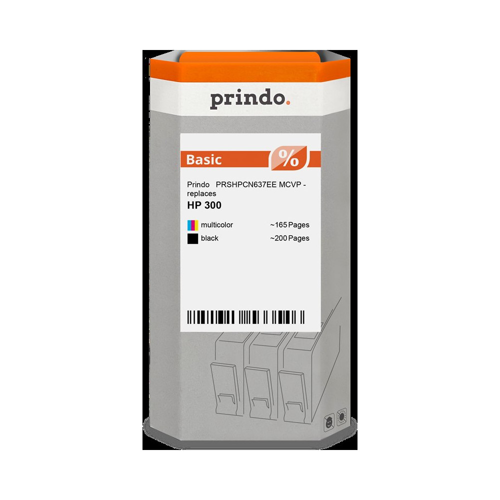 compatibile con HP 300  Prindo Basic Multipack nero / differenti colori