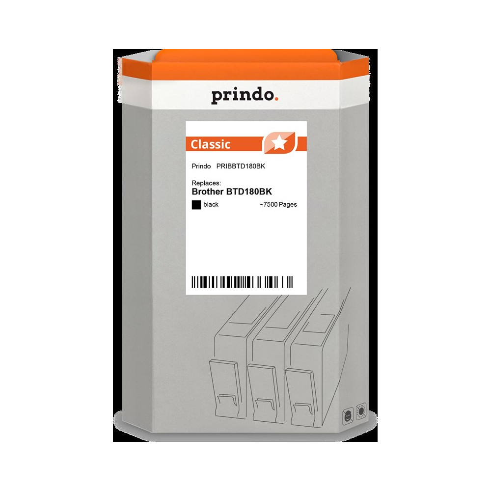 compatibile con Brother BTD180BK nero  Prindo Classic nero Cartuccia d'inchiostro