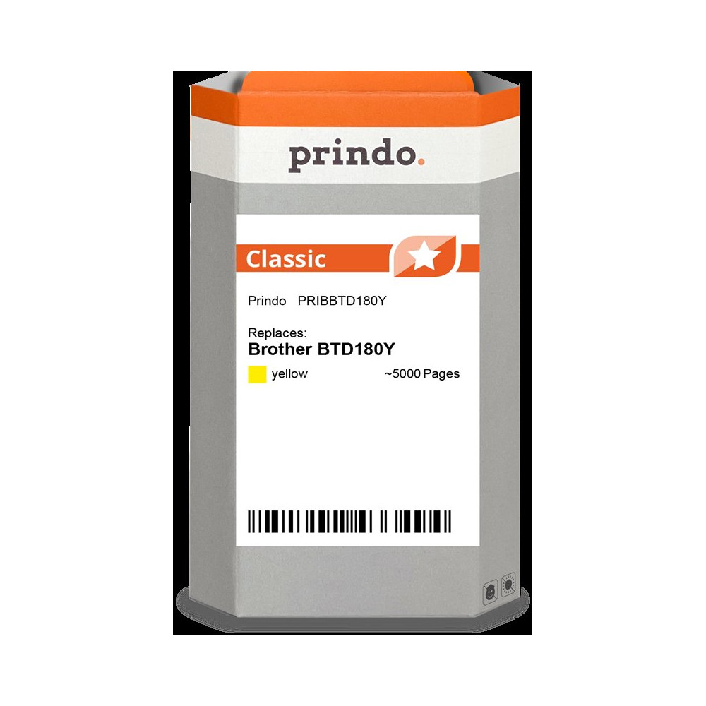 compatibile con Brother BTD180Y giallo  Prindo Classic giallo Cartuccia d'inchiostro