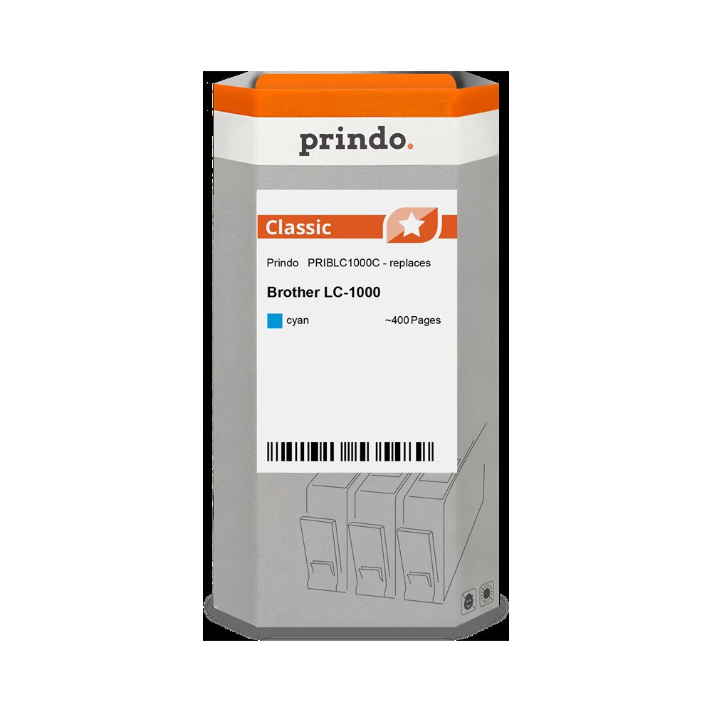 compatibile con Brother LC1000C ciano  Prindo Classic ciano Cartuccia d'inchiostro