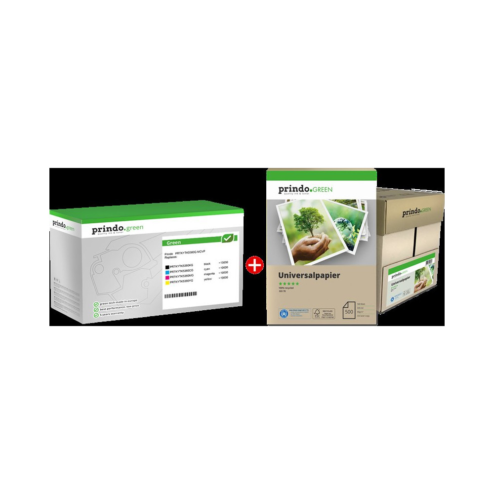 Prindo Green nero / ciano / magenta / giallo / bianco fumo Value Pack