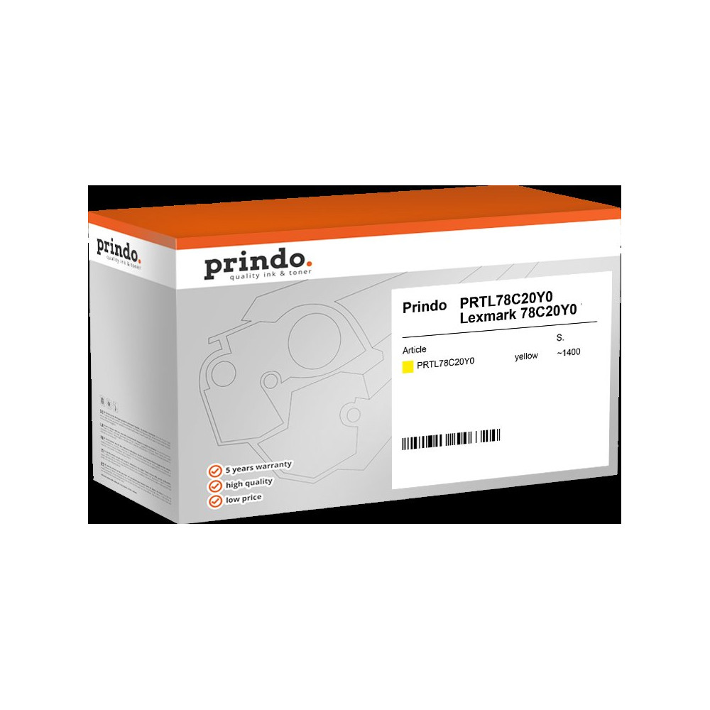 compatibile con Lexmark 78C20Y0  Prindo Classic giallo toner