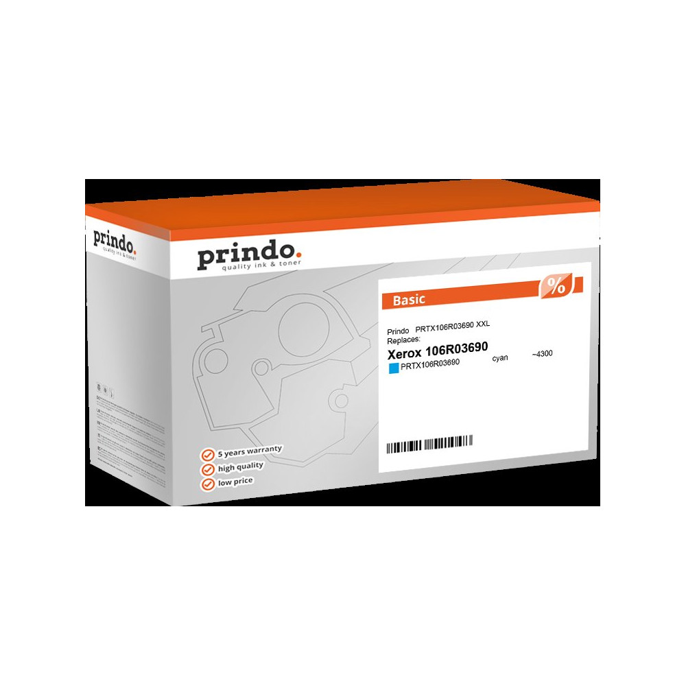 compatibile con Xerox 106R03690  Prindo Basic XXL ciano toner