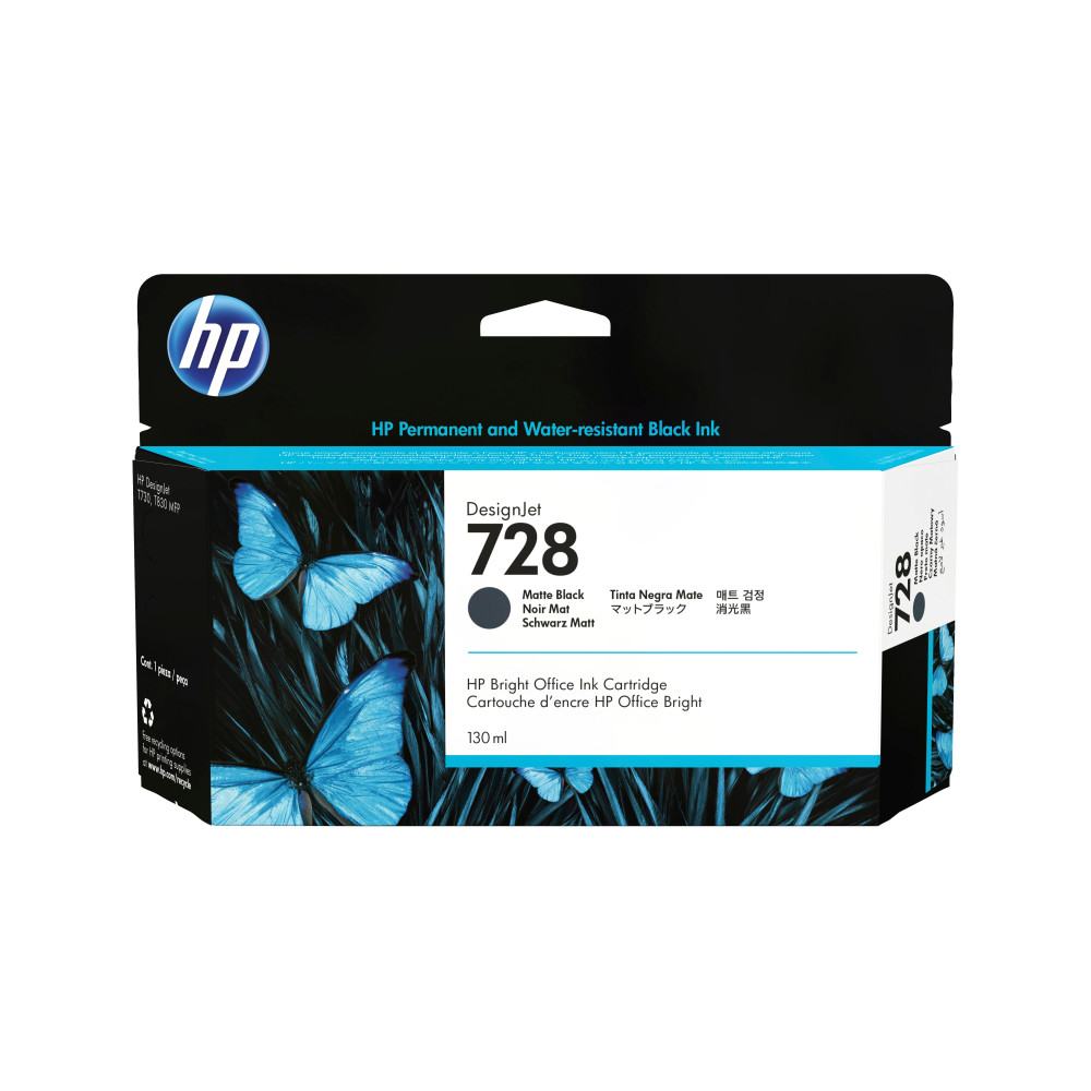 HP Cartuccia inchiostro nero opaco DesignJet 728 da 130 ml