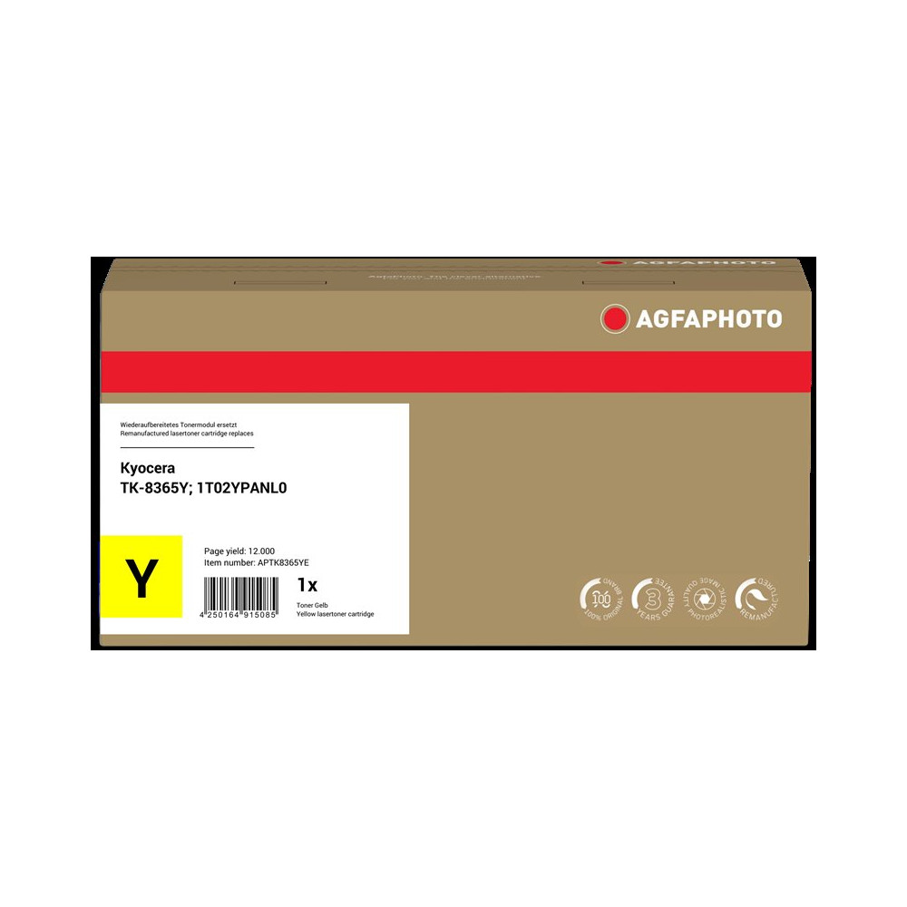 compatibile con Kyocera TK-8365Y  Agfa Photo APTK8365YE giallo toner