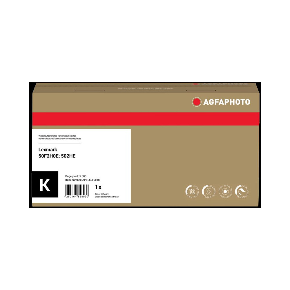 compatibile con Lexmark 50F2H0E  Agfa Photo APTL50F2H0E nero toner