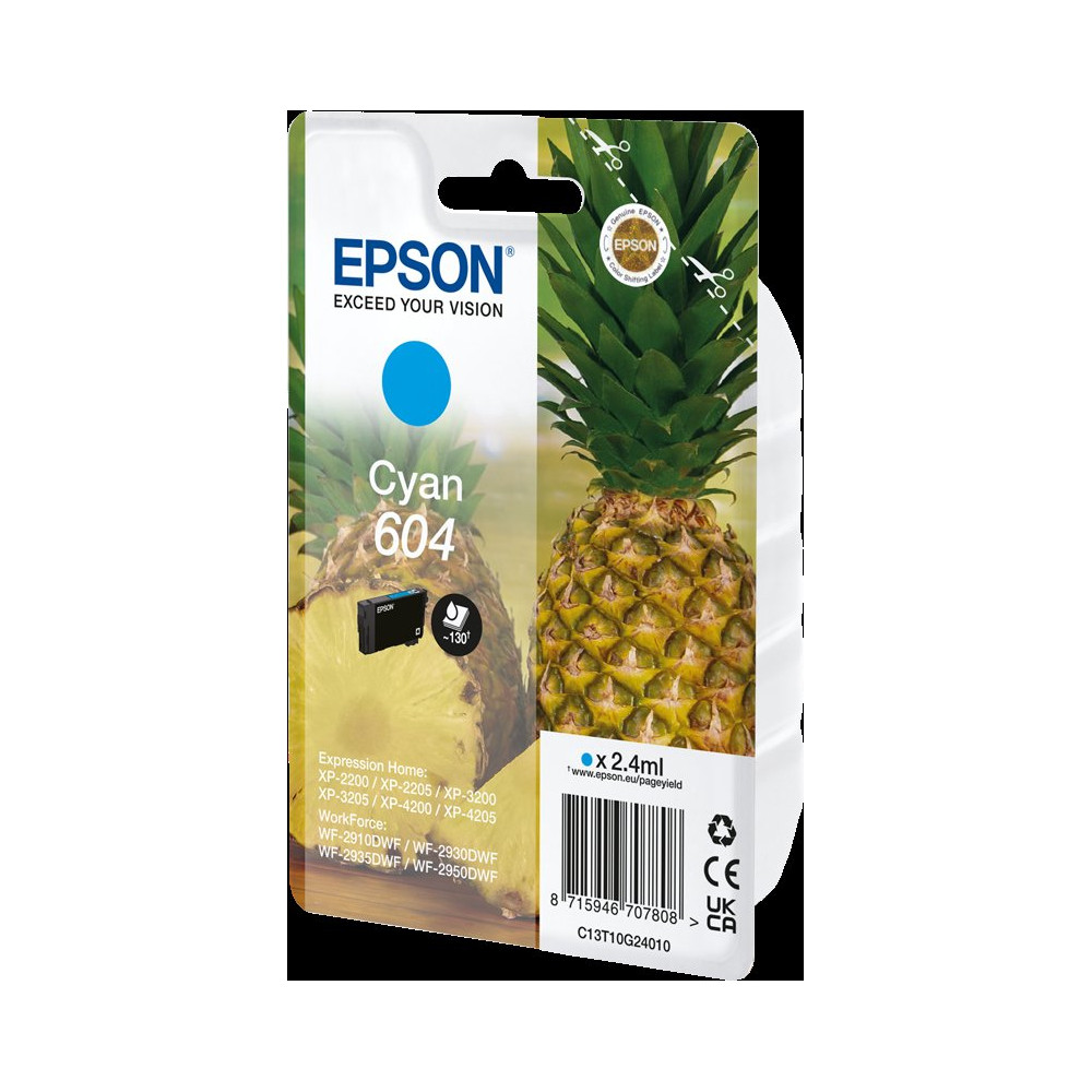 Epson 604 ciano Cartuccia d'inchiostro (C13T10G24010)