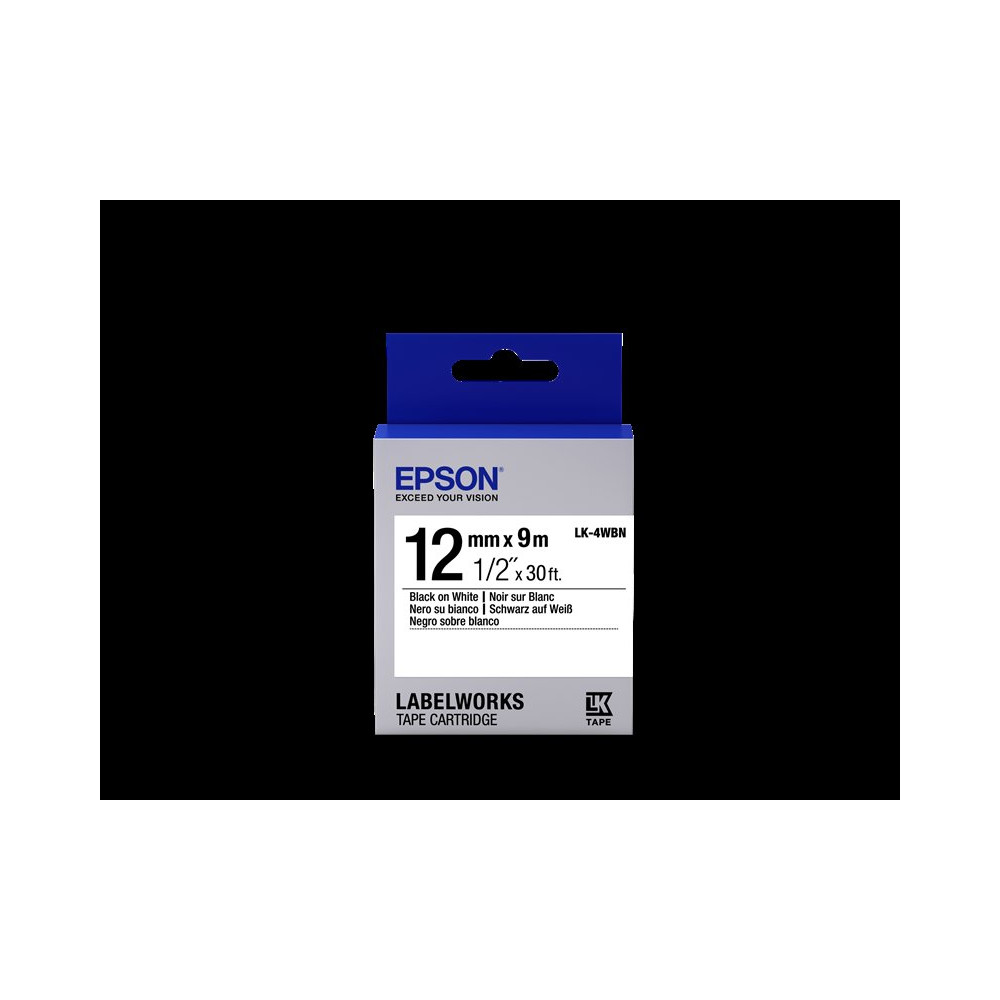 Epson LK-4WBN Nastro Nero su bianco