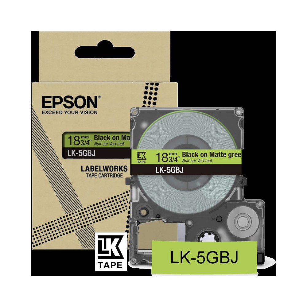 Epson LK-5GBJ Nastro nerosuVerde