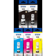 Epson 105/106 Multipack nero / Nero (Foto) / ciano / magenta / giallo (T00Q/R MCVP)