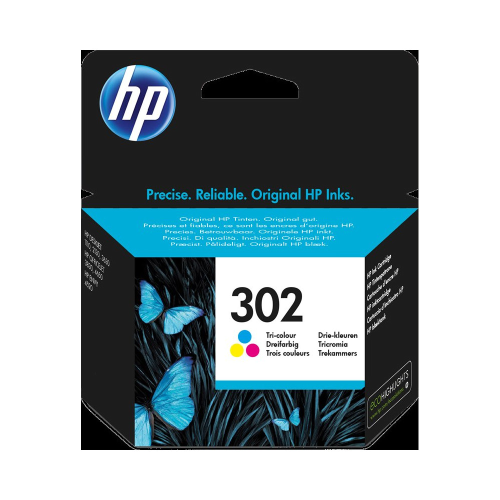 HP 302 differenti colori Cartuccia d'inchiostro (F6U65AE)
