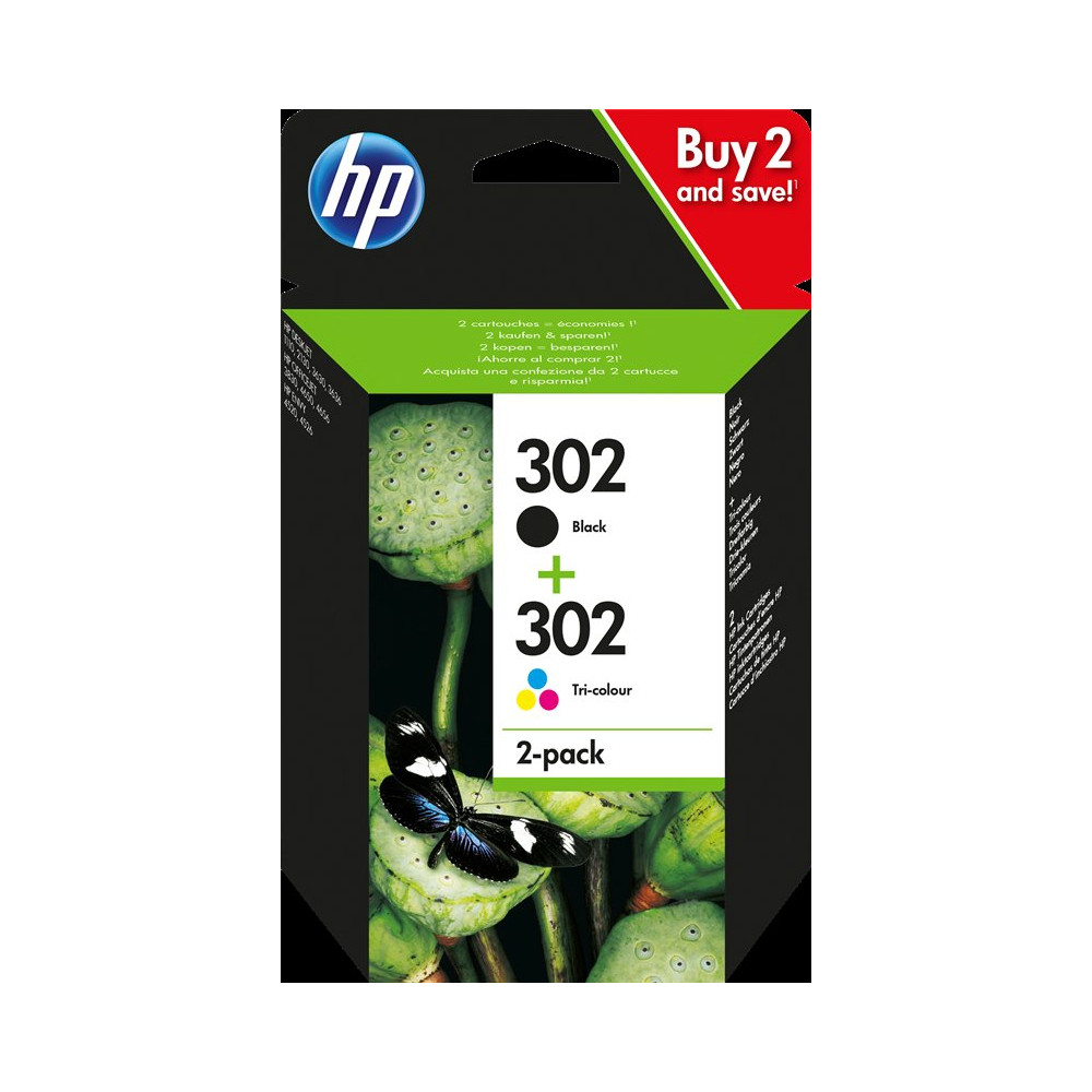 HP 302 Multipack nero / differenti colori (X4D37AE)