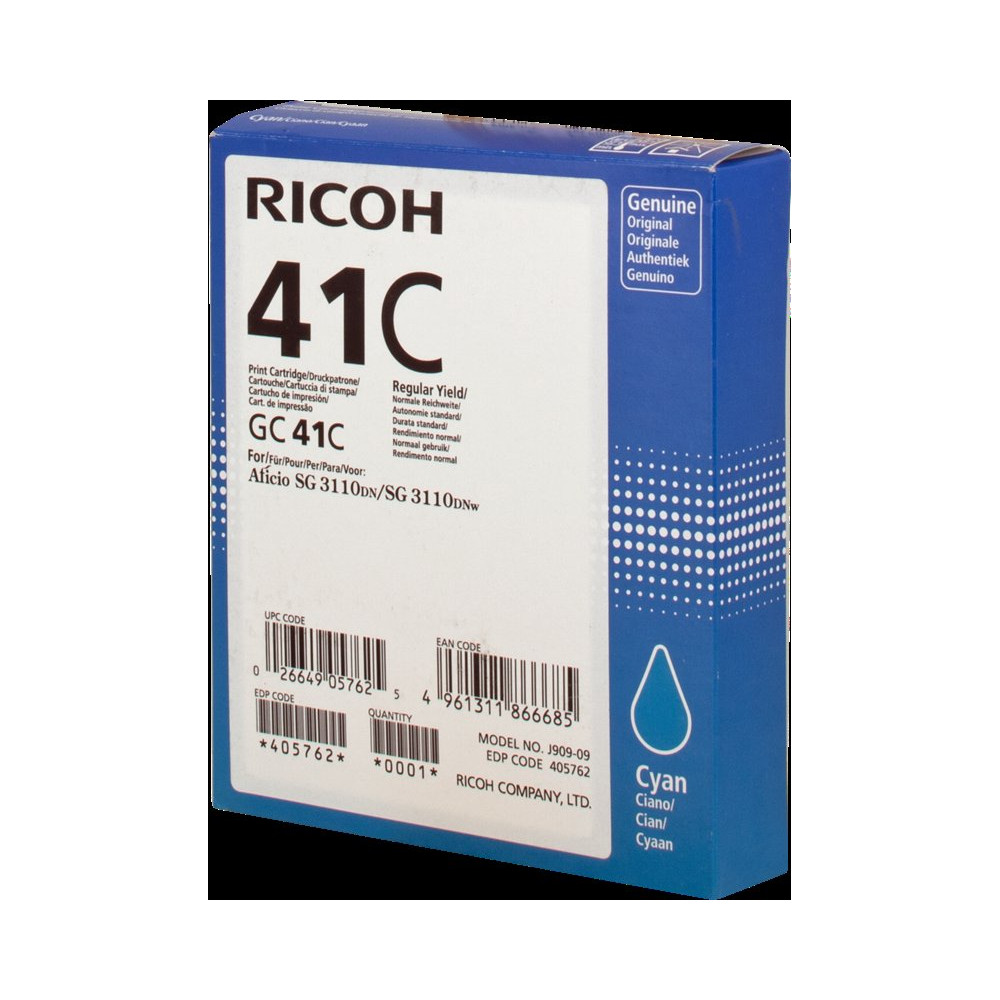 Ricoh cartuccia gelo GC41CHC ciano (405762)