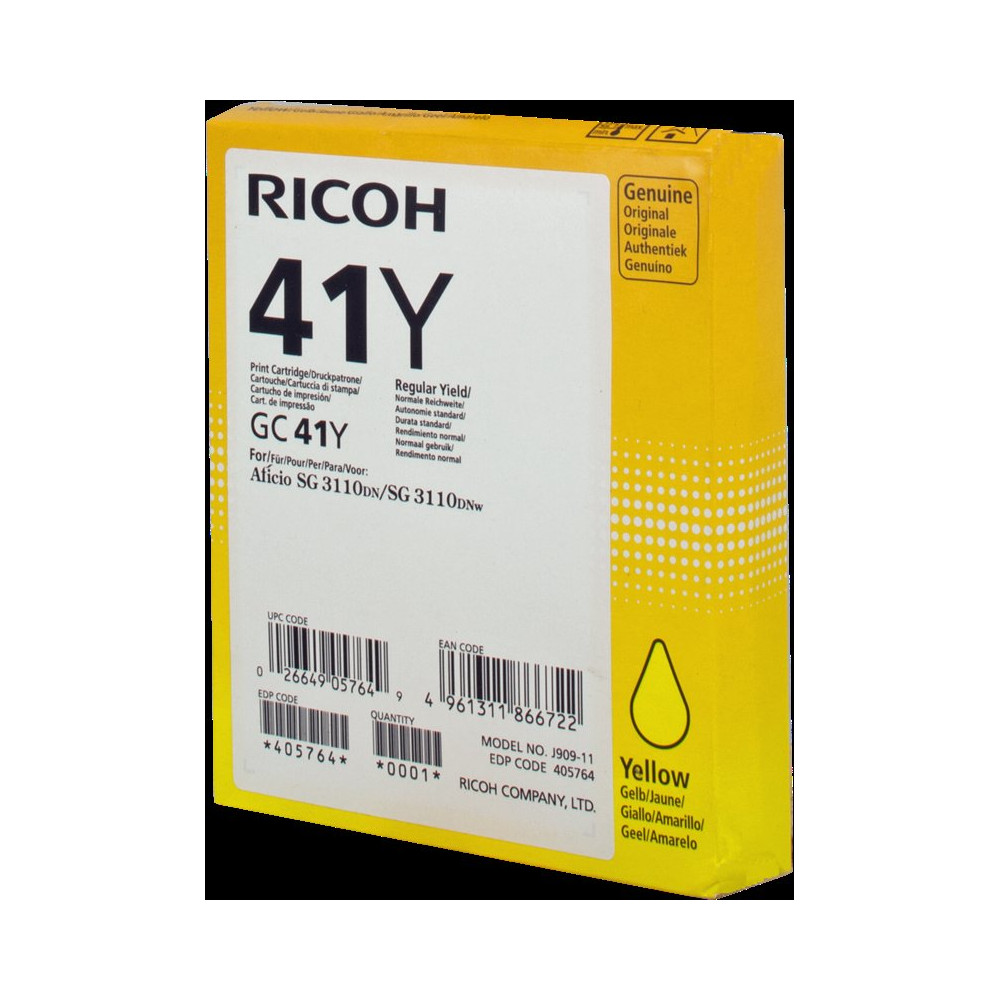 Ricoh cartuccia gelo GC41YHC giallo (405764)
