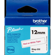 Brother Btag-232 Nastro Rosso su bianco