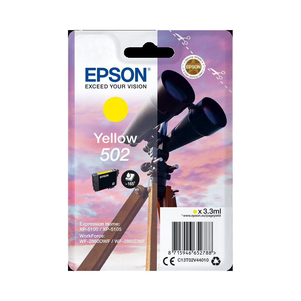 Epson 502 giallo Cartuccia d'inchiostro (C13T02V44010)
