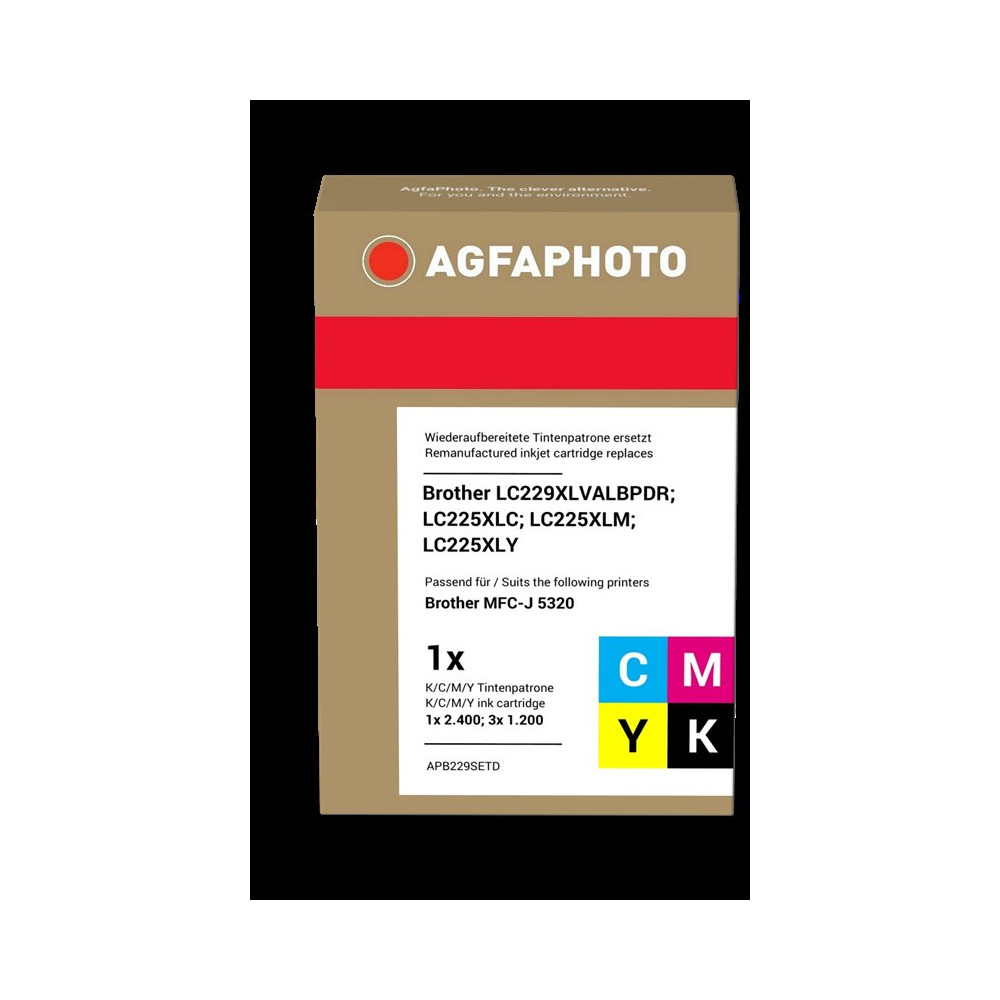 Agfa Photo LC229XLBK,C,M,Y Multipack nero / ciano / magenta / giallo