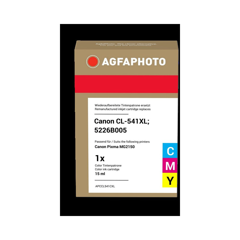 compatibile con Canon CL-541XL differenti colori (5226B001)  Agfa Photo APCCL541CXL differenti colori Cartuccia d'inchiostro
