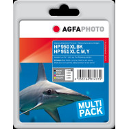 compatibile con HP 950XL+951XL  Agfa Photo 950XLBK+951XLC,M,Y Multipack nero / ciano / magenta / giallo