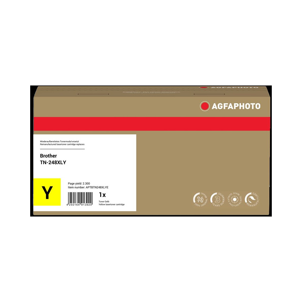 compatibile con Brother TN-248XLY  Agfa Photo APTBTN248XLYE giallo toner