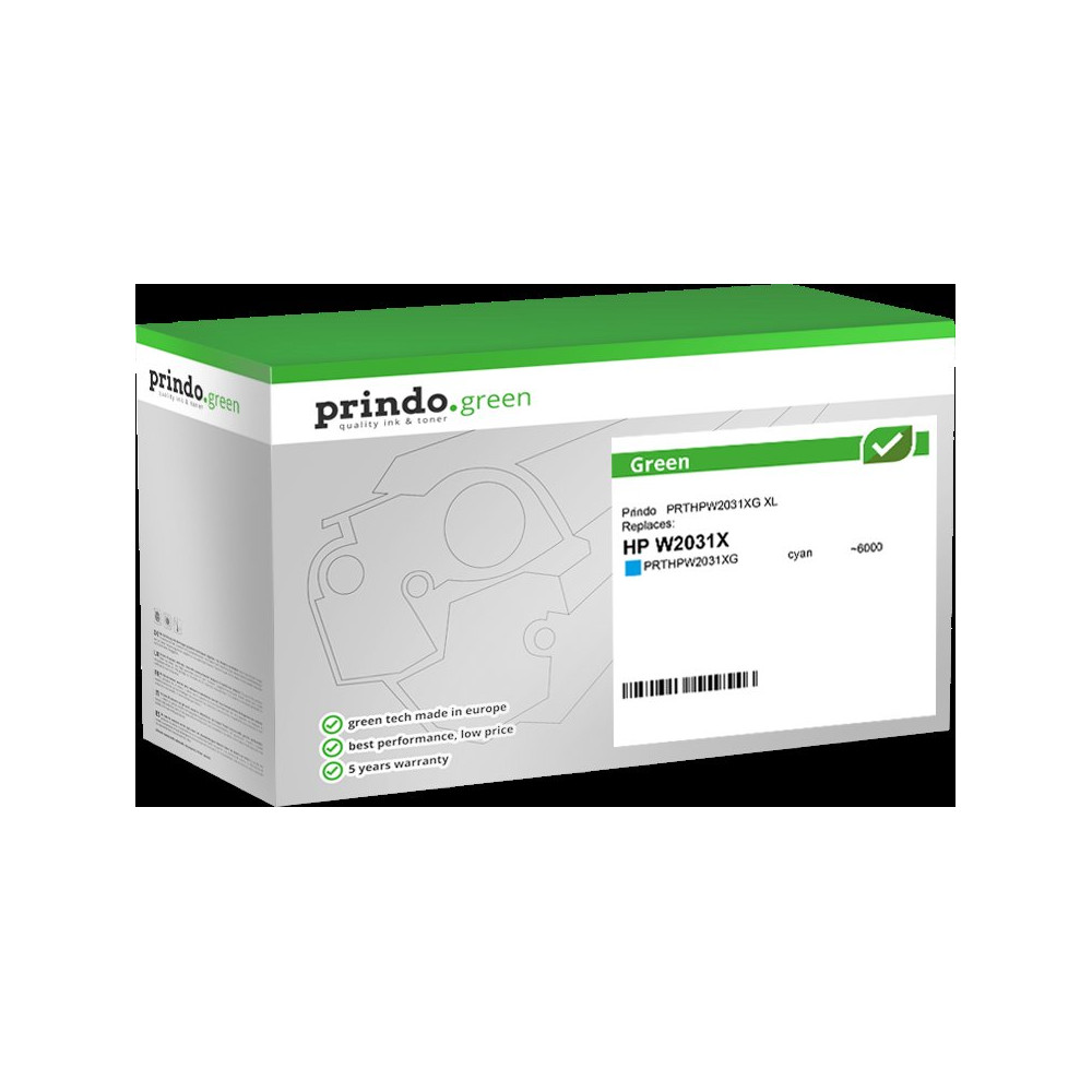 compatibile con HP 415X  Prindo Green XL ciano toner