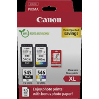 Canon PG-545XL + CL-546XL nero / differenti colori Value Pack (+ 10x15 cm Fotopapier 50 Blatt)