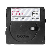 Brother Btag-132 Nastro rosso su trasparente