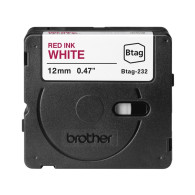 Brother Btag-232 Nastro Rosso su bianco