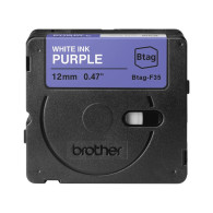 Brother Btag-F35 Nastro bianco su viola