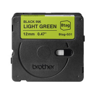 Brother Btag-G31 Nastro Nero su verde