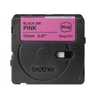 Brother Btag-P31 Nastro Nero su rosa