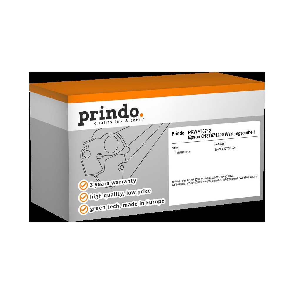 compatibile con Epson T6712-PXMB4 (C13T671200)  Prindo PRWET6712 unità di manutenzione