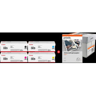 Canon 069 MCVP nero / ciano / magenta / giallo / Bianco Value Pack (+ Prindo Universal Papier 2500 Blatt)
