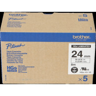 Brother HGe-151V5 Nastro Nero su trasparente