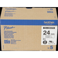 Brother HGe-151V5 Nastro Nero su trasparente