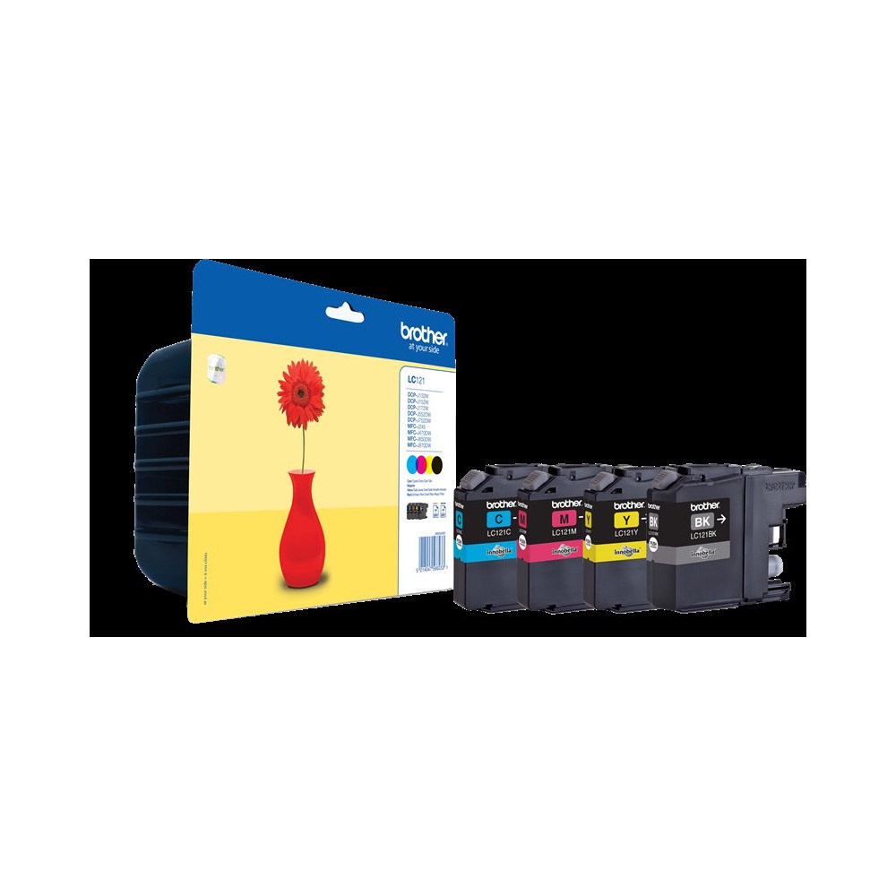 Brother LC-121 Multipack nero / ciano / magenta / giallo (LC121VALBPDR)