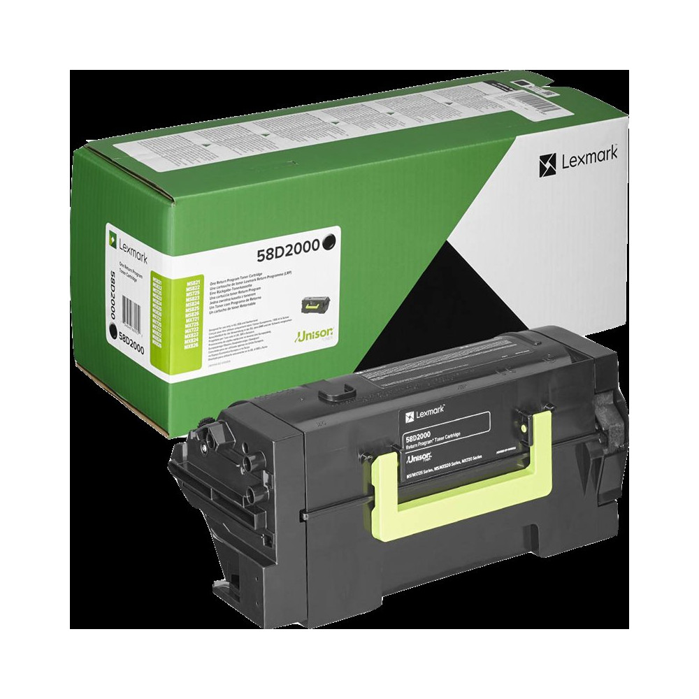 Lexmark 58D2000 nero toner (MS/MX725/822/826)