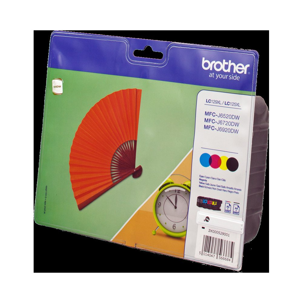 Brother LC-129XL+LC-125XL Multipack nero / ciano / magenta / giallo (LC129XLVALBPDR)