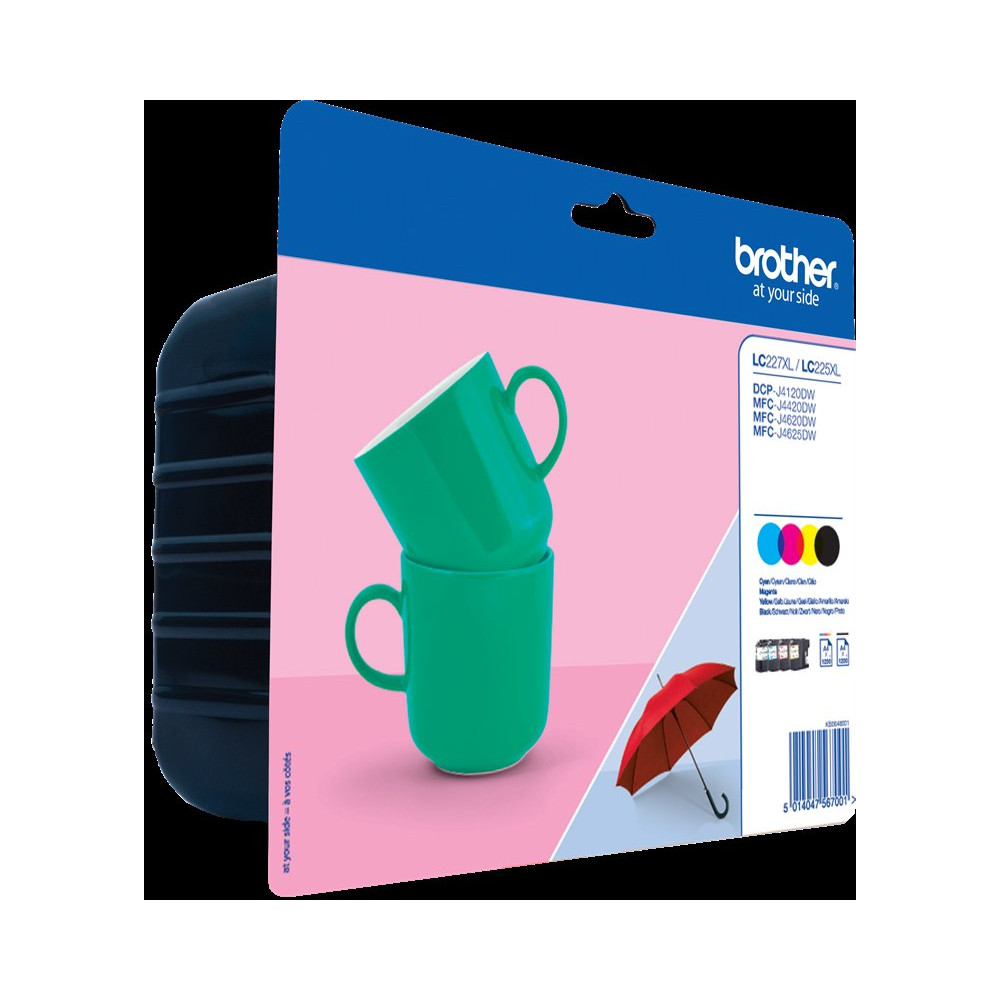 Brother LC-227XL+LC-225XL nero / ciano / magenta / giallo Value Pack (LC227XLVALBPDR)
