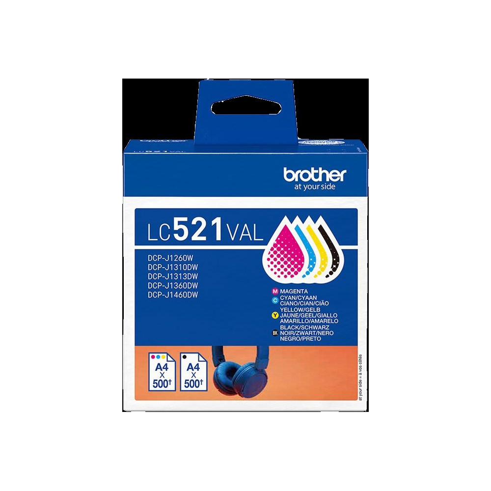 Brother LC521VAL Multipack nero / ciano / magenta / giallo (LC521VAL)